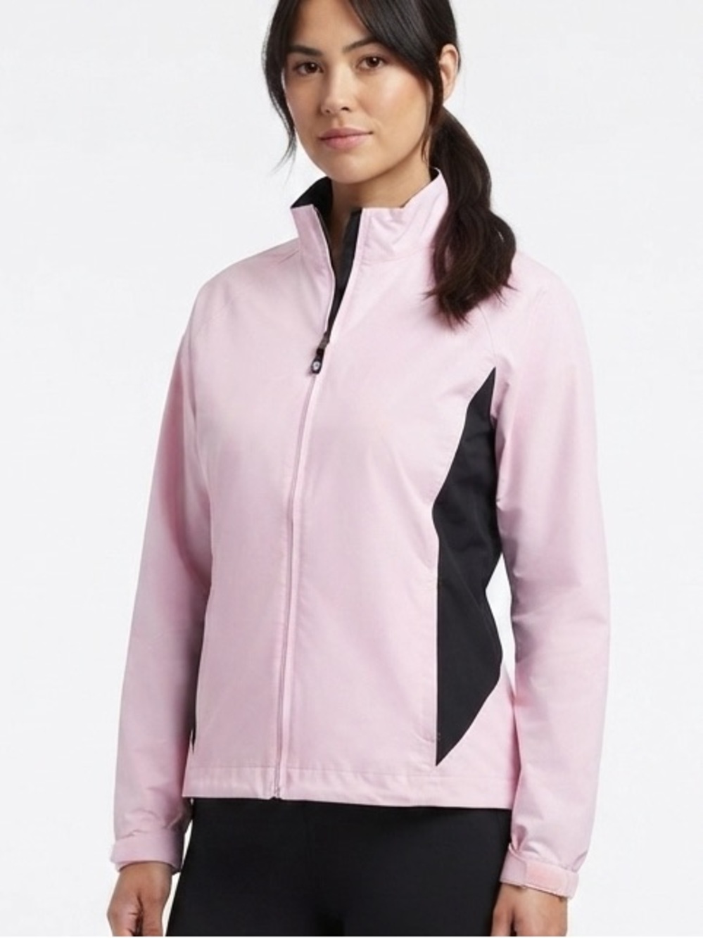 FootJoy DryJoys Women's Small Pink Black Waterproof Golf Rain Jacket